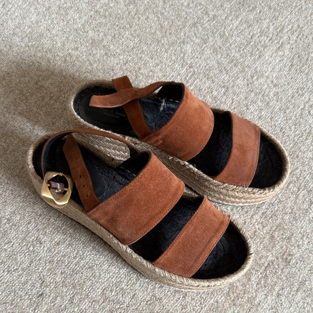Rag & Bone Odyssey Suede Platform Sandals EU 38